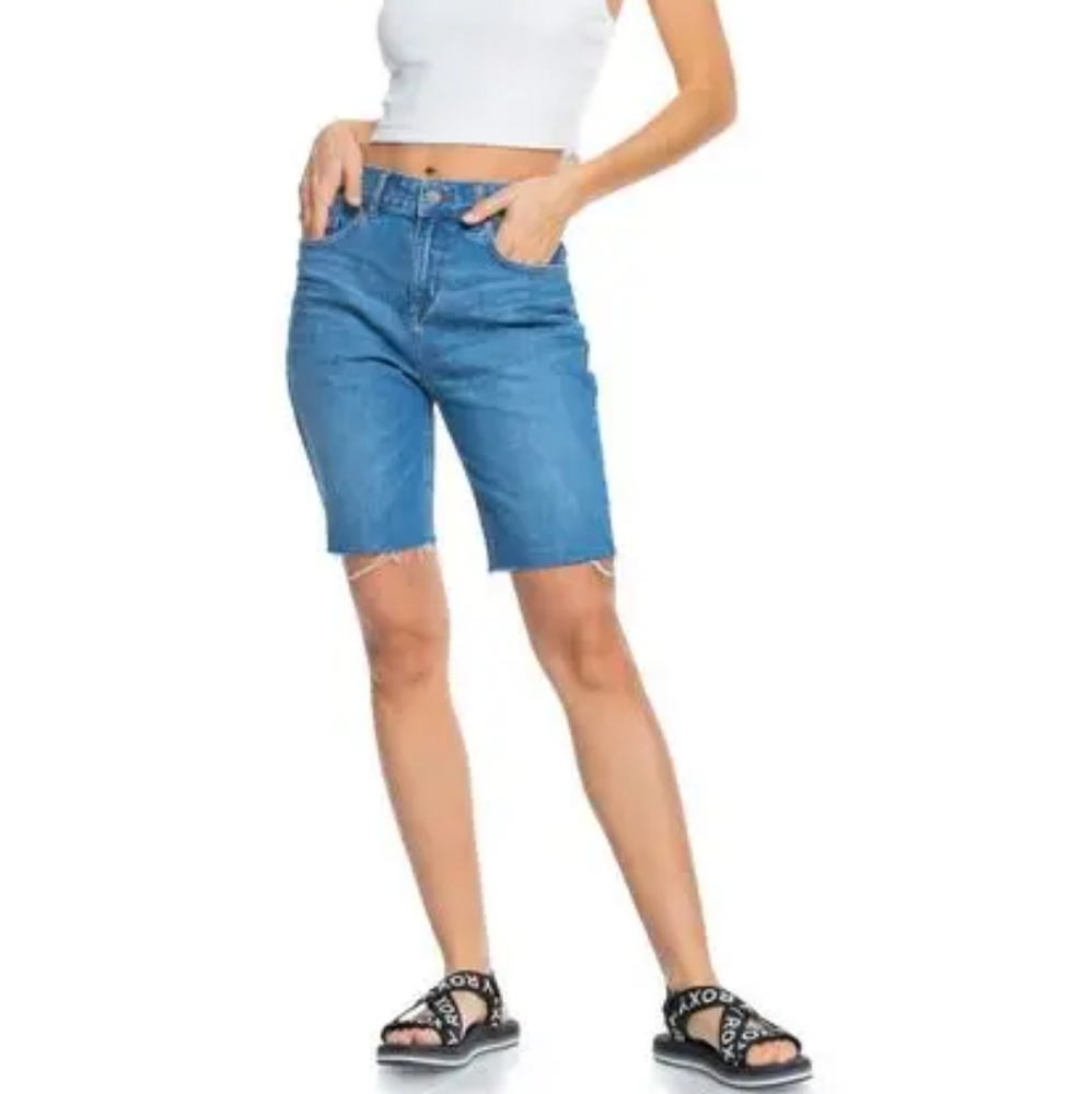 Roxy Midnight Circle Denim Bermuda Shorts Womens Jorts Size 25 or 28 BRAND NEW